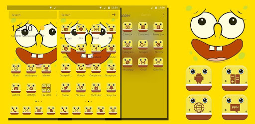 Cartoon Yellow Sponge Baby Theme PC screenshot