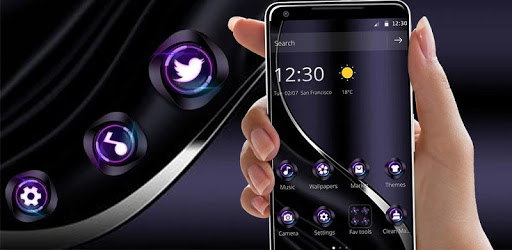 Violet Silver Purfle Business Theme PC screenshot