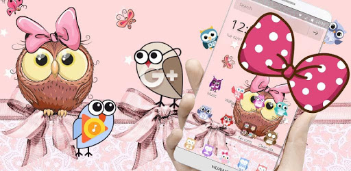 Cute Cartoon Owl Bowknot Theme PC screenshot Cute Cartoon Owl Bowknot Theme PC screenshot