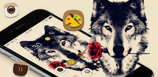 Tattoo Rose Romantic Wolf Theme PC screenshot