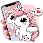 Cartoon Cute Lovely Unicorn Theme icon