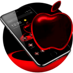 Red Neon Apple Dark Theme icon