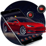 Red Luxury Electric Car Theme icon