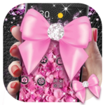 Pink Glitter Diamond Bowknot Theme icon