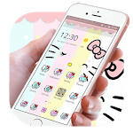 Cute Colorful Rainbow Kitty Bowknot Theme for PC