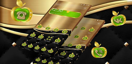 Gold Green Apple Theme PC screenshot