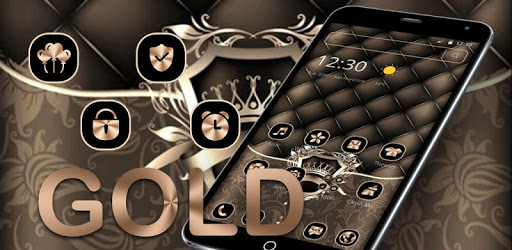 Gold Leather Crown Luxury Theme PC screenshot
