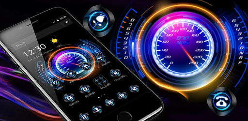 Racing Neon Speedometer Theme PC screenshot Racing Neon Speedometer Theme PC screenshot