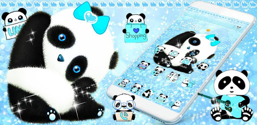 Blue Panda Cute Theme PC screenshot