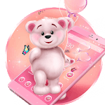 Cute Salmon Teddy Bear 2D Theme icon