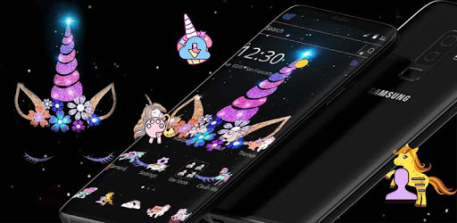 Night Star Unicorn Sparkling Theme PC screenshot