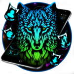 Blue Dark Wild Wolf Theme icon