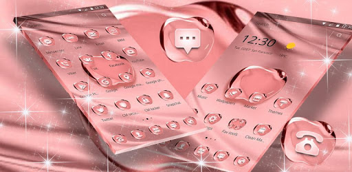 Rose Gold Color Crystal Apple Theme PC screenshot