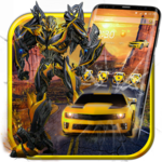 3D Yellow Transform Bee Robotic Battle Theme for PC