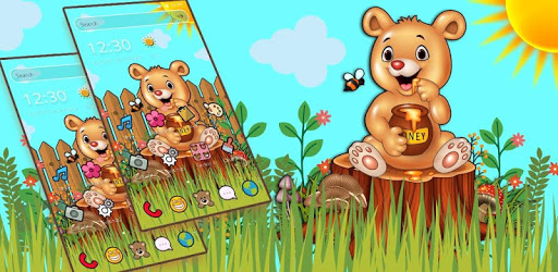 Cute Cartoon Teddy Bear 2D Theme PC screenshot
