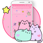 Pusheen Cat Lovely Pink Theme icon
