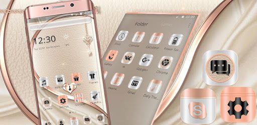 Rose Gold Mettle Finish Theme PC screenshot