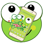 Green Cartoon Frog Big Eyes Theme icon