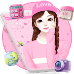 Adorable Cartoon Girl Theme👧 icon