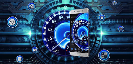 Car Speedometer Neon Theme PC screenshot