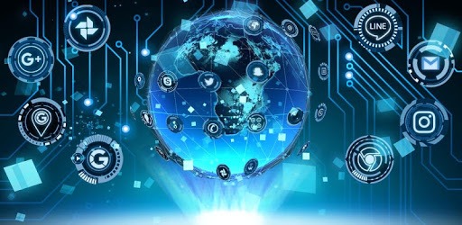 3D Tech Earth Theme PC screenshot