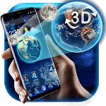 3D Earth and moon launcher theme for PC 3D Earth and moon launcher theme for PC