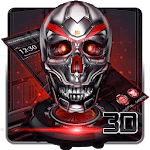 Neon 3D tech blood skull theme for PC Neon 3D tech blood skull theme for PC