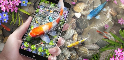 3D Koi Fish Theme & Lively 3D Ripple Effect PC screenshot
