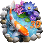 3D Koi Fish Theme & Lively 3D Ripple Effect icon