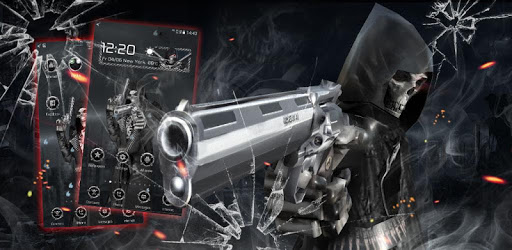 3D Death Skull Gun Theme PC screenshot