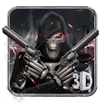 3D Death Skull Gun Theme for PC