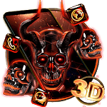 3D Evil Black Crystal Skull Theme icon