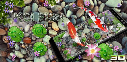 3D Koi Fish Theme and Animated Ripple Effect PC screenshot