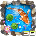 3D Koi Fish Theme and Animated Ripple Effect icon