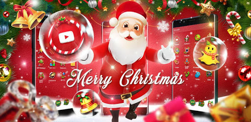 Joyful 3D Red Christmas Theme PC screenshot