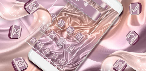 3D Rose Gold Silk Parallax Theme PC screenshot
