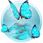 Butterfly Blue Gleam 3D Live Lock Screen Wallpaper icon