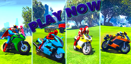Superheroes Bike Stunt Racing Games PC screenshot