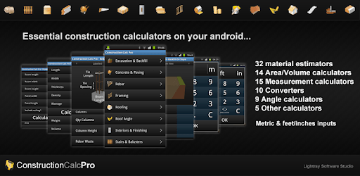 Construction Calc Pro - ad supported PC screenshot Construction Calc Pro - ad supported PC screenshot