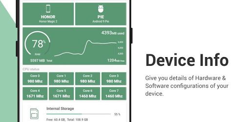 Device Info: View phone information. PC screenshot