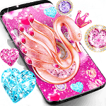 Diamond swan live wallpaper icon