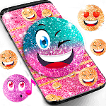 Emoji glitter live wallpaper icon
