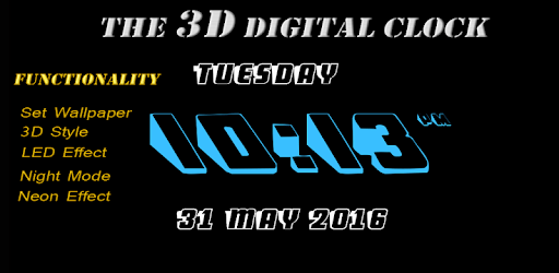 3D Digital Clock LWP Free PC screenshot 3D Digital Clock LWP Free PC screenshot