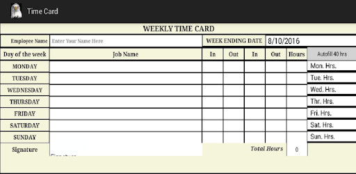 Lotshaw Time Card PC screenshot Lotshaw Time Card PC screenshot