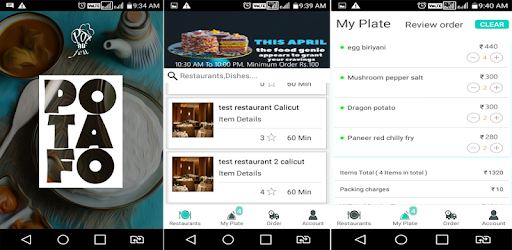 POTAFO - Online Food Delivery PC screenshot