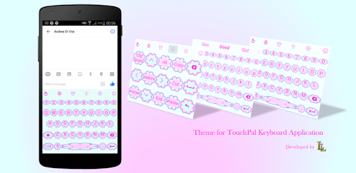 Keyboard Theme Flower Pastel PC screenshot