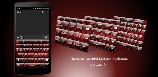 Keyboard Theme Glass Red PC screenshot