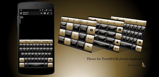 Keyboard Theme Gloss Gold PC screenshot