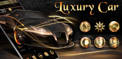 Luxury Golden Car Theme PC screenshot