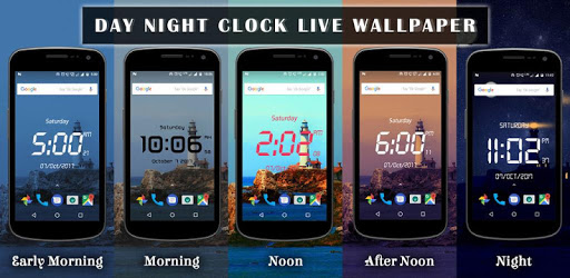 Day night changing clock live wallpaper PC screenshot Day night changing clock live wallpaper PC screenshot